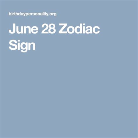 June 28 Zodiac Sign | June 28 zodiac sign, Zodiac signs, Zodiac