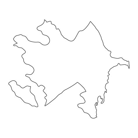 Highly detailed Azerbaijan map with borders isolated on background ...