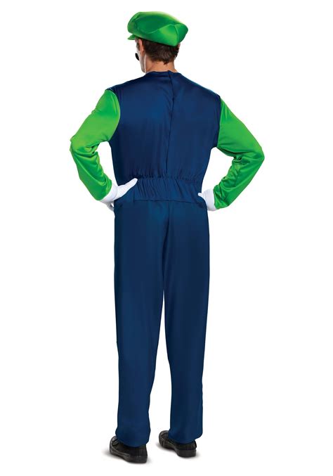 Nintendo Super Mario Brothers Mens Luigi Deluxe Costume