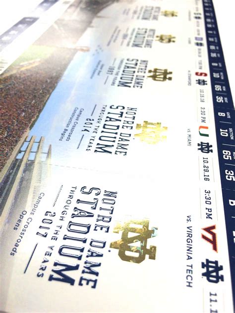 2016 Notre Dame Football Tickets on Behance