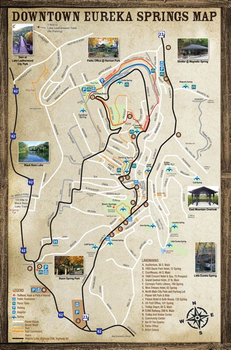 Map Of Downtown Eureka Springs Arkansas - Ardyth Mireille