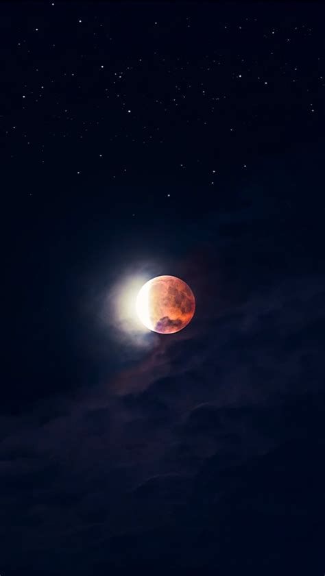 lunar eclipse digital wallpaper iPhone Wallpapers Free Download