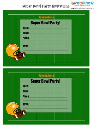 Super Bowl Party Invitations | LoveToKnow