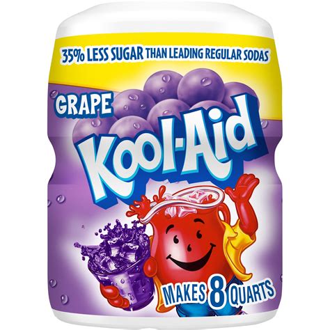 Kool-Aid Sugar-Sweetened Grape Artificially Flavored Powdered Soft Drink Mix, 19 oz Canister ...