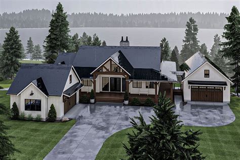 Plan 62327DJ: Craftsman Lake House Plan with Massive Wraparound Covered Deck and Optional Lower ...