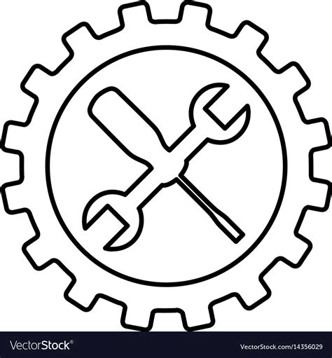 Wrench and screwdriver mechanic tools icon Vector Image