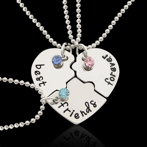 Best Friends Forever Puzzle Heart Necklaces 3pcs | Friend necklaces, Friend jewelry, Bff jewelry