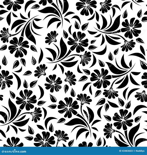 Collection of Vector floral background black and white Images and videos in high quality