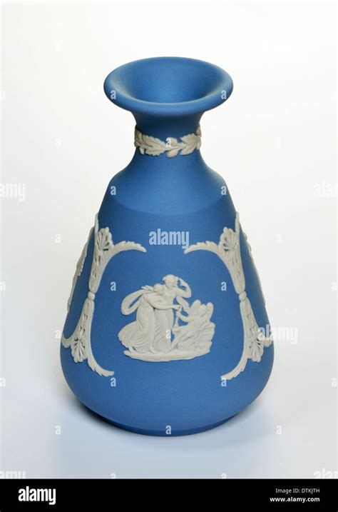 Wedgwood Blue Jasperware Bud-vase Stock Photo - Alamy