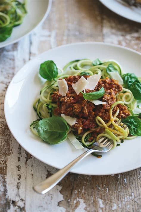 Zucchini Noodle Spaghetti Bolognese