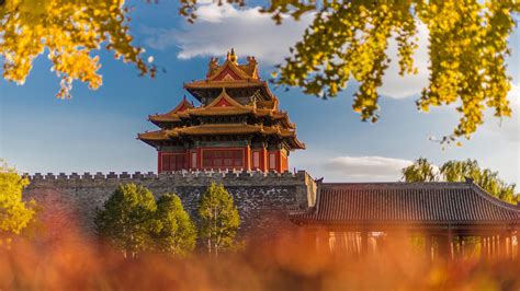 morning, summer, religion, historic site, landmark, sky, jingshan park ...