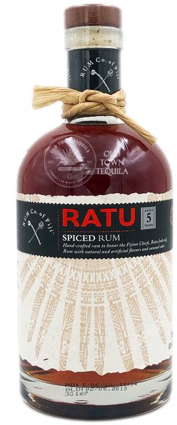 Ratu Spiced Rum Aged 5 Years 750ml - Old Town Tequila