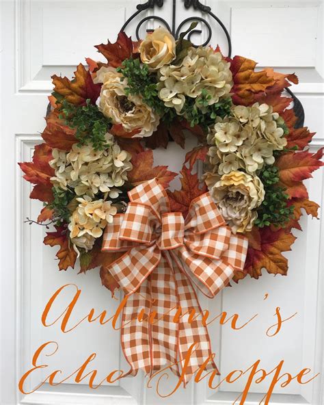 FALL DOOR WREATH ~ Fall Floral Wreath ~Fall Door Decor ~Thanksgiving Door Wreath ~ Harvest Decor ...