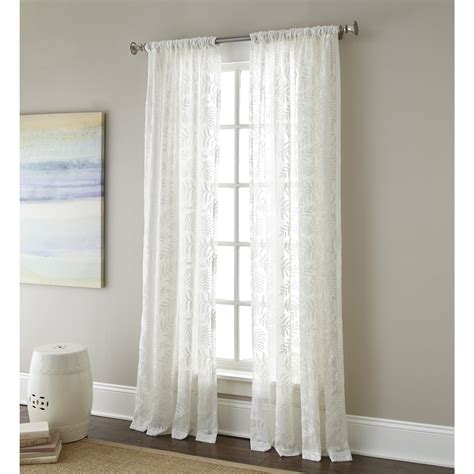 Sherry Kline Ferndale Luxury White Embroidered Sheer Curtain Panel Pair ...