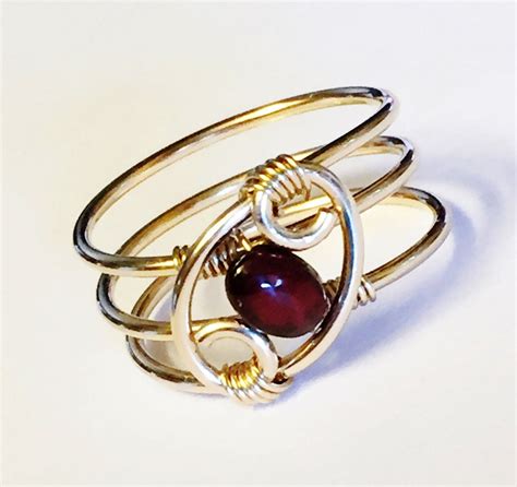 Garnet Ring Garnet Jewelry January Birthstone January - Etsy