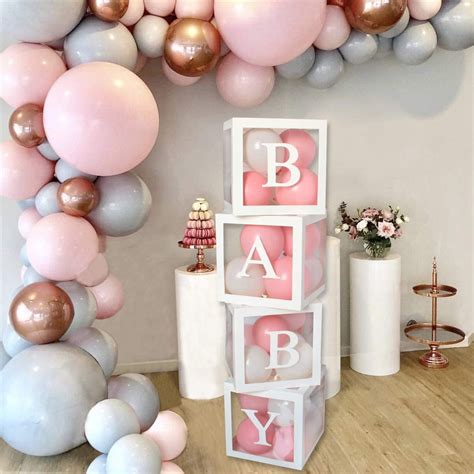 Baby Shower Decorations Large Transparent Balloons Decor Baby Box Baby ...