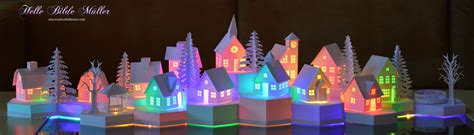 Tea Light Village lit from Marji Roy at #3dcuts | Tea lights, White christmas, Christmas eve table
