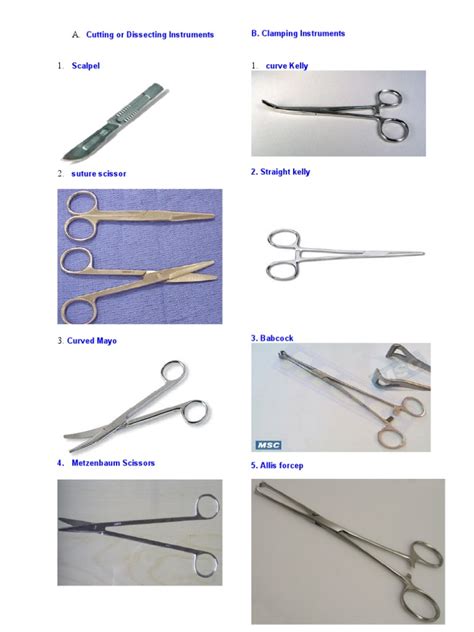 Operating Room Basic Instruments