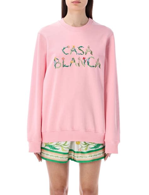 Casablanca Sweatshirt In Rose-pink Cotton | ModeSens