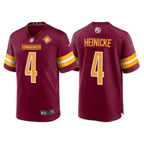 Washington Commanders 4 Taylor Heinicke Burgundy 90th Anniversary Vapor ...