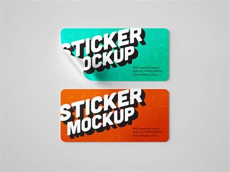 Sticker mockup | Premium PSD File