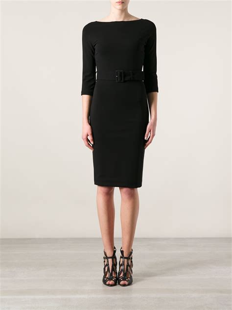 Gucci Fitted Dress in Black | Lyst