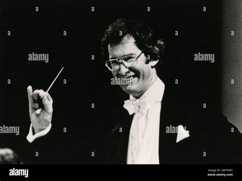 British conductor John Eliot Gardiner conducting the English Baroque Soloists, UK 1980s Stock ...