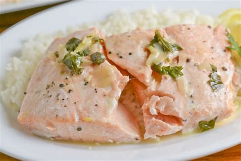 Salmon with Lemon Butter Caper Sauce - Salu Salo Recipes