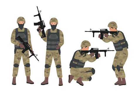 Collection vector of men in military uniform 31697220 Vector Art at ...