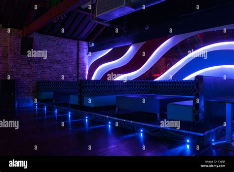 Night club dance floor and seating, interior design Stock Photo - Alamy