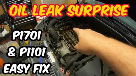 FIXED A MAJOR OIL LEAK IN MY CHEVY CRUZE! ** CODES P0171 & P1101 EASY ...