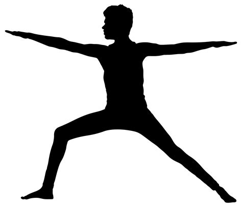 Silhouette of Warrior II Yoga Pose transparent PNG - StickPNG