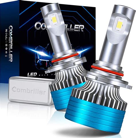 Amazon.com: Combriller 9005 LED Headlight Bulbs 6000K Cool White, Canbus 9005 HB3 Led Headlight ...