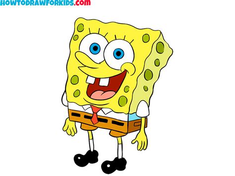 How To Draw SpongeBob - Easy Drawing Tutorial For Kids