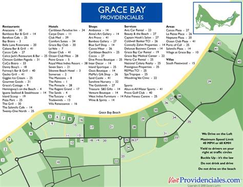 Maps of Providenciales | Providenciales, Grace bay, Map