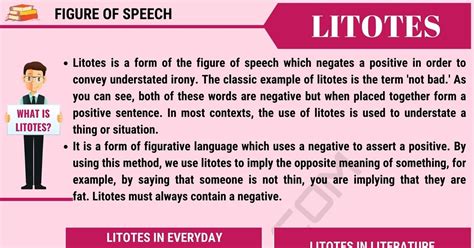 Litotes: Definition and Examples of Litotes in Everyday Language ...