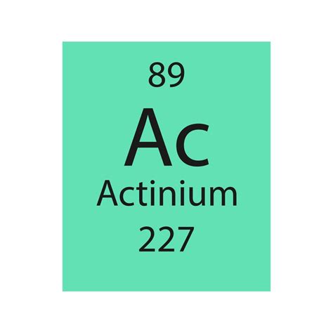 Actinium symbol. Chemical element of the periodic table. Vector illustration. 9487703 Vector Art ...