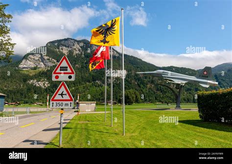 Meiringen Air Base, under the Reichenbachfalle, a scene military base ...