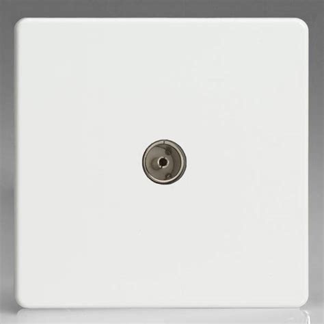 TV Coaxial Aerial Socket - Premium White