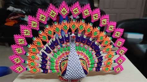 Arts, Crafts & Sewing Craft Supplies Origami Peacock 3D Crease Material ...