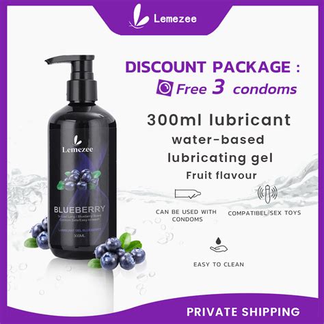 Lemezee 300ML Lubricant Water Soluble Lubricant Gel Sex Lube Lubricants Health Edible Fruit ...