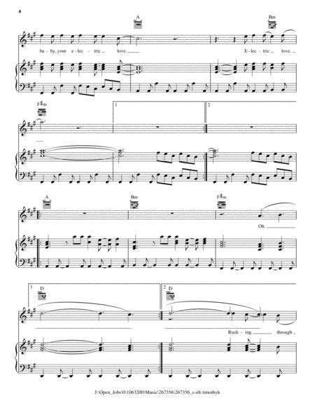 Electric Love By - Digital Sheet Music For Piano/Vocal/Guitar (chords Only) (Download & Print ...