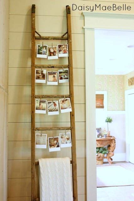 15 Creative Decor Ideas Using a Wooden Ladder - LightLady Studio