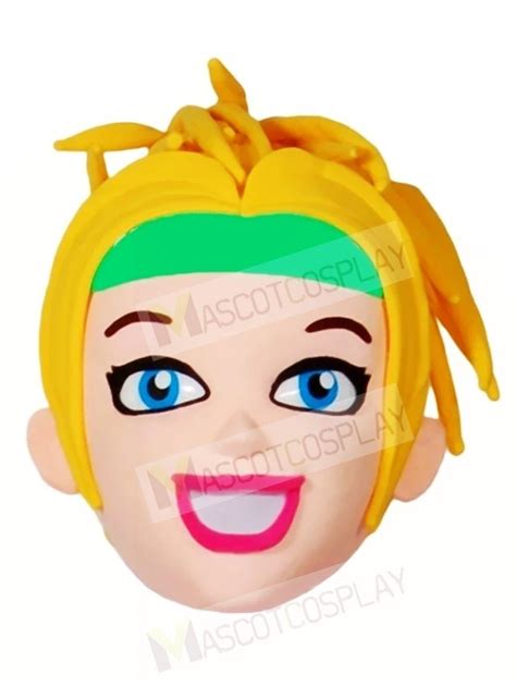 Blonde Cheerleader Head Only Mascot Costumes People
