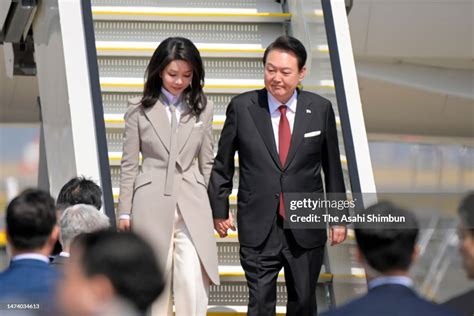 South Korean President Yoon Suk-yeol and his wife Kim Keon-hee are ...