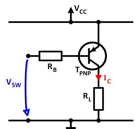 PNP transistor as a switch