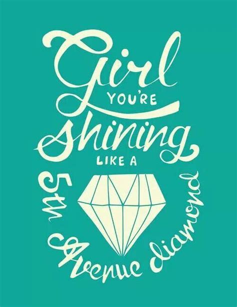 Girl you're shining like a 5th avenue diamond... (Classic - MKTO) | Music lyrics, All lyrics ...