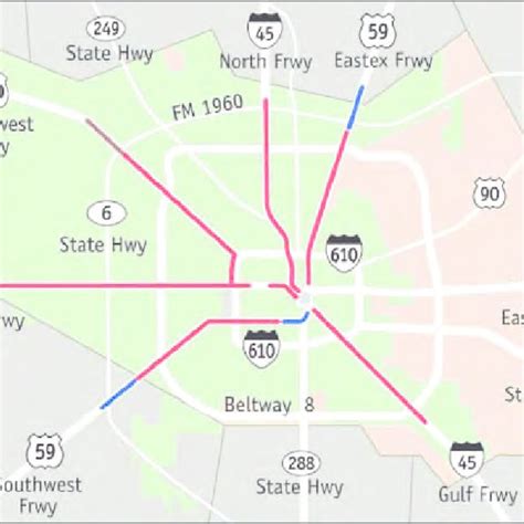 Houston Area HOV Lanes | Download Scientific Diagram