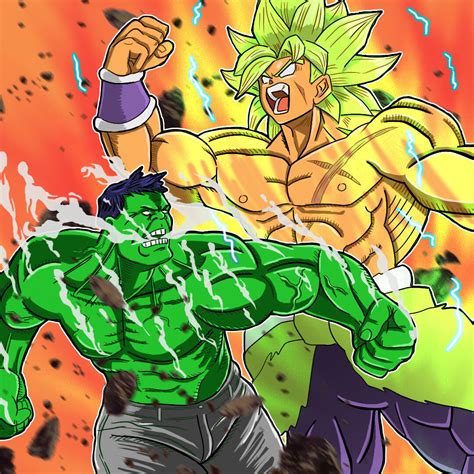 ArtStation - Broly vs. Hulk