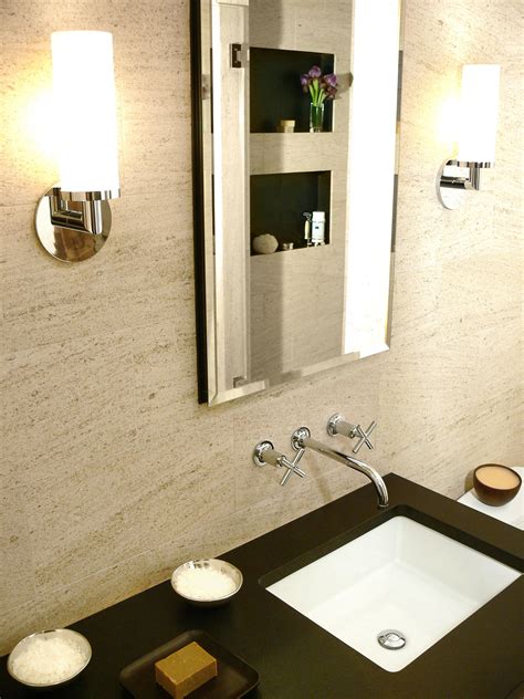 This bathroom utilizes a magnificent all-natural stone design by ...